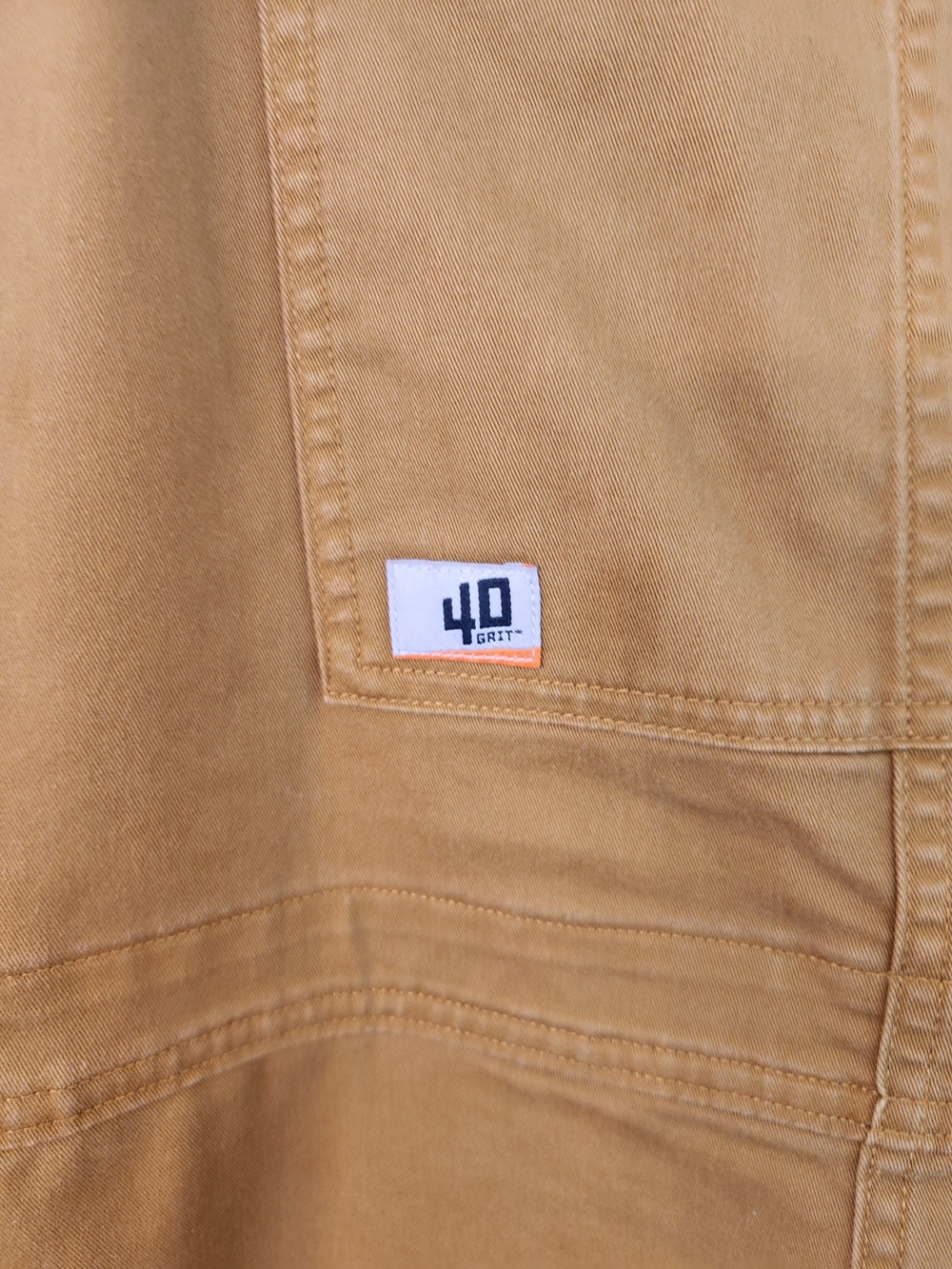 Duluth Trading Co Women's 40 GRIT Caramel Tan Cargo Overall Shorts - Picture 3 of 5